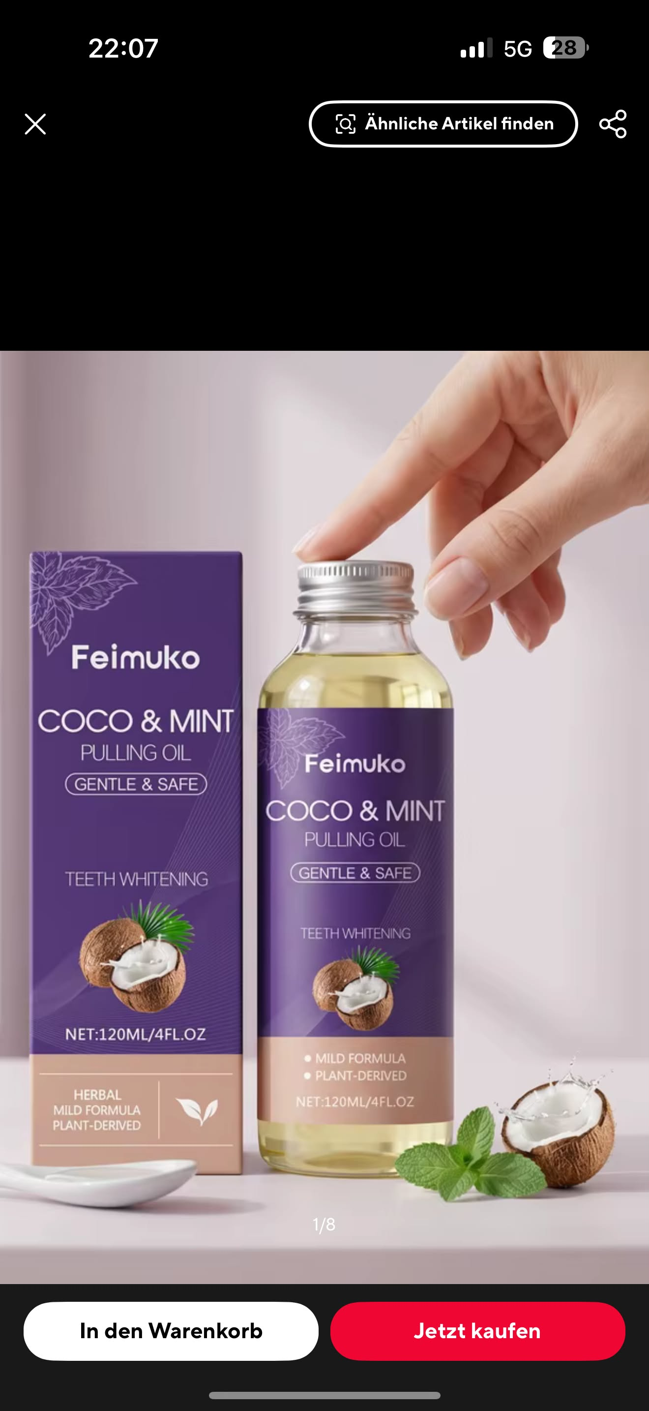 Feimuko Coconut Mint Oil – Ansicht 3